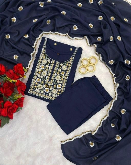 WOMEN EMBROIDERED KURTA SET